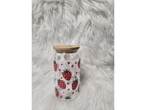 Sklenička s jahodami 460 ml