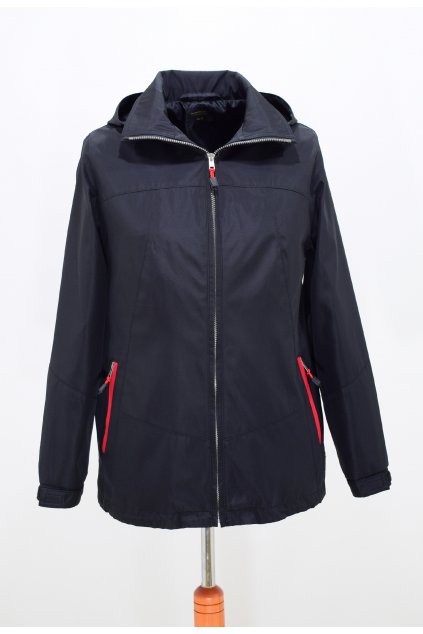 Dámská jarní černá bunda Angela nadměrné velikosti.