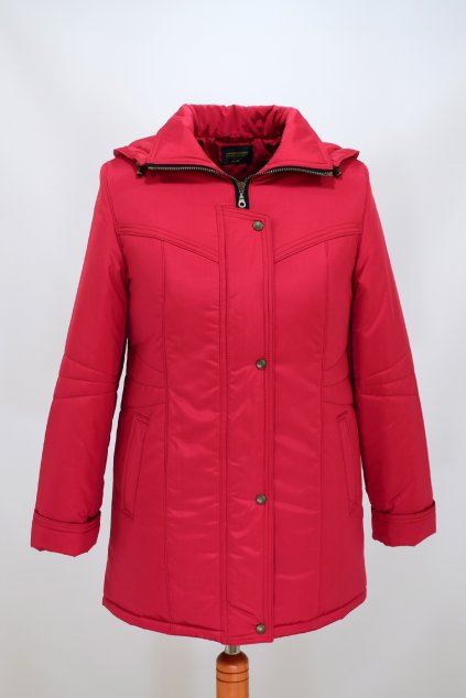 Dámská zimní bunda Kamila červená nadměrné velikosti