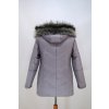 Dámská šedá zimní bunda Saša nadměrné velikosti.
