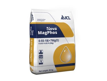 NOVA MagPhos Vodorozpustný P K plus prídavkom Mg 0-55-18+7MgO 25kg/48ks-pal.