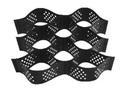 Geomreža Geocells - HDPE geobunky GC1040 100 mm x 1,2 mm, zelená, perforovaná