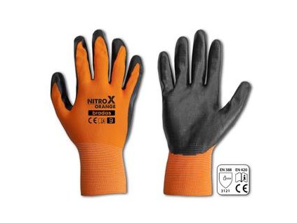 Rukavice NITROX ORANGE nitryl gumové 10