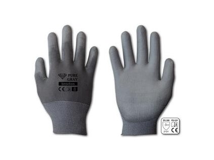 Rukavice PURE GREY polyuretan 10