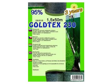Tieniaca sieť GOLDTEX230 1,5x50m zel 95%