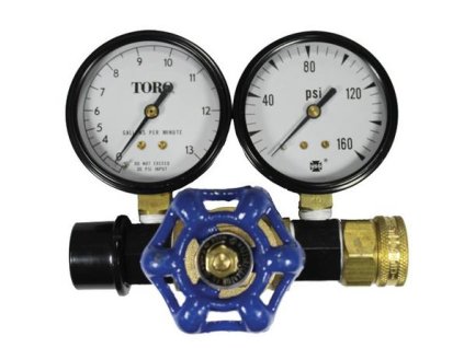 Kombinovaný merač tlaku (max.11 bar) a prietoku (max. 49l/min)