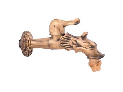 Dekoratívny záhradný ventil 1/2" DRAK pákový, matná mosadz