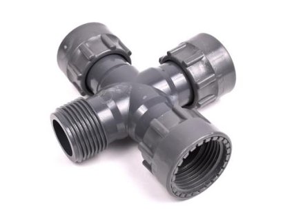 Rain PVC holendrový kríž 1" M x F x F x F, PN12