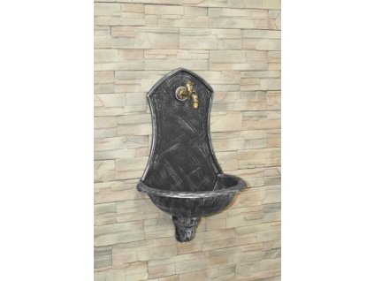 SIENA nástenné umývadlo + kohút 1/2" antické striebro  85 / 51 / 36 cm