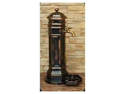 PISA studňa + kohút 1/2" antické zlato 89 / 32 / 48 cm