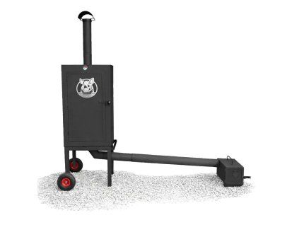 Kovová udírna s topeništěm