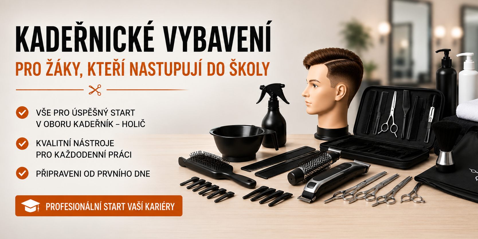 Kadeřnické vybavení pro učně