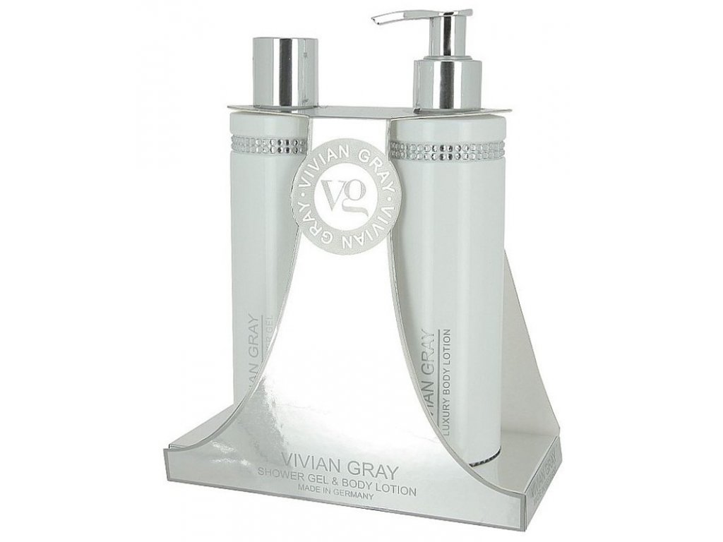 CRYSTALS WHITE Shower Gel + Body Lotion 2x250ml - sprchový gel + - Vlasy-Kosmetika.CZ