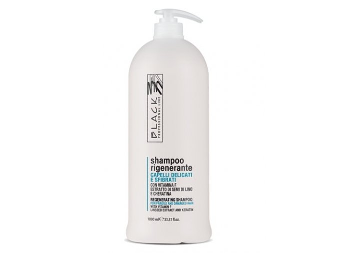 BLACK Intensive Repair Shampoo 1000ml - regenerační šampon pro jemné suché vlasy