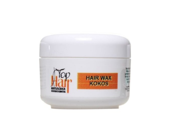 MATUSCHKA Top Hair - Hair Wax jemný vosk na vlasy v kelímku - kokos 100ml