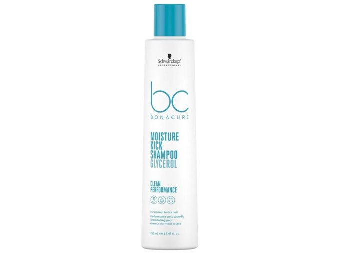 SCHWARZKOPF BC Moisture Kick Shampoo 250ml - šampon pro suché vlnité a trvalené vlasy