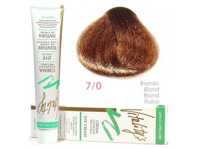 VITALITYS Green Permanentní krémová barva na vlasy - Blond 7-0