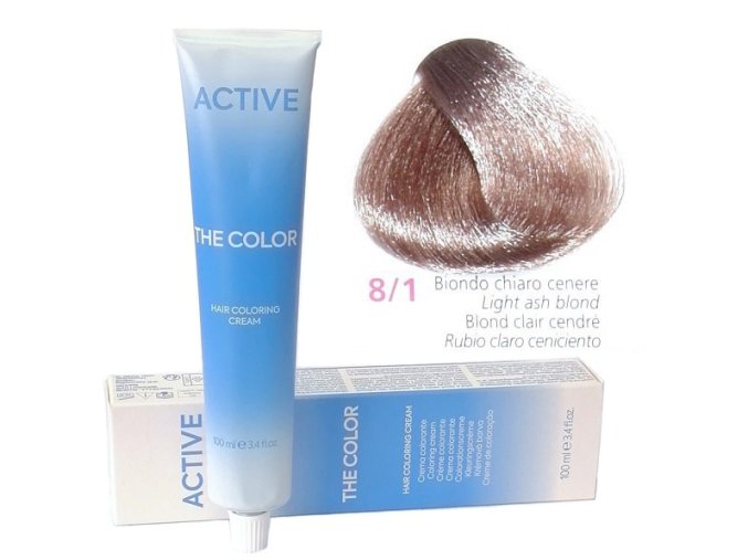 ACTIVE The Color Permanentní krémová barva - Světle popelavá blond 8-1