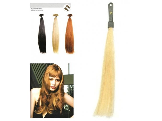 SO.CAP. Rovné vlasy Přírodní odstín 8001LC 35-40cm - světlá blond 20