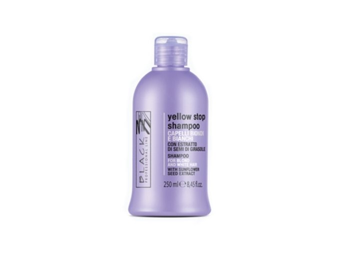 BLACK Yellow Stop Shampoo 250ml - šampon pro melírované a šedivé vlasy