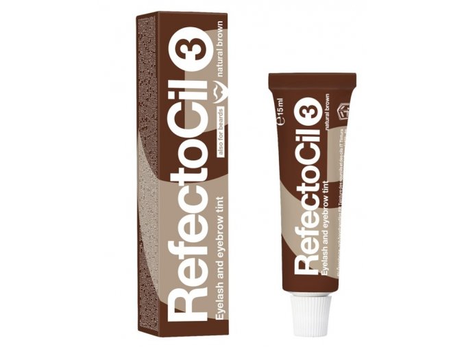 REFECTOCIL č.3 NATURAL BROWN - Profesionální barva na řasy, obočí a vousy 15ml - Hnědá