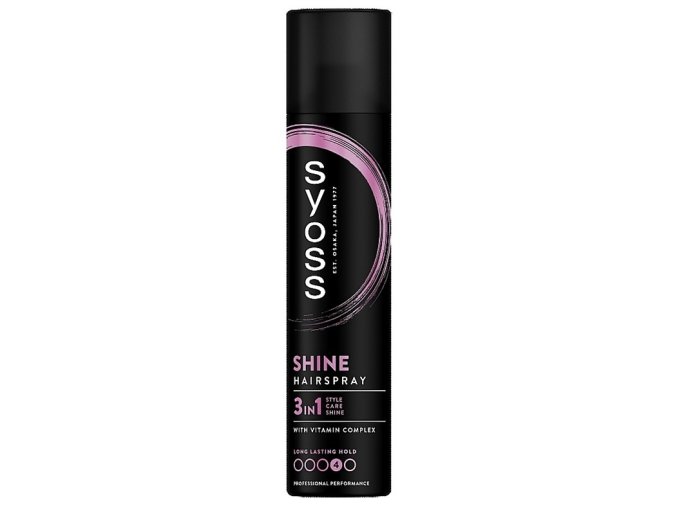 SYOSS SHINE 3in1 Hairspray 300ml lak pro extra silnou 48h fixaci vlasů s leskem