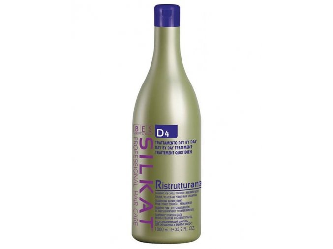 BES Silkat D4 Ristrutturante Shampoo regenerační šampon na barvené vlasy 1000ml