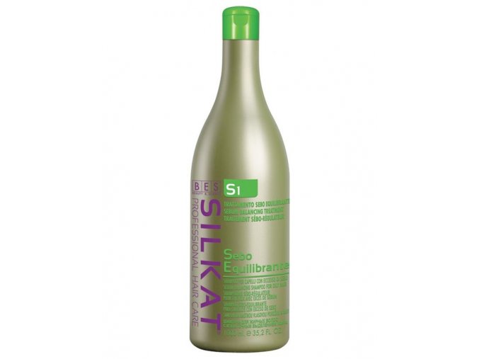 BES Silkat S1 Shampoo Seboequilibrante - šampon na mastné vlasy 1000ml