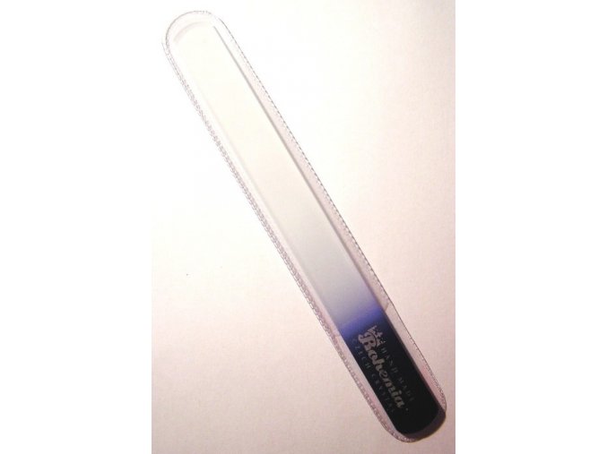 BOHEMIA CRYSTAL Velký skleněný pilník na nehty - 200mm - tmavě modrý