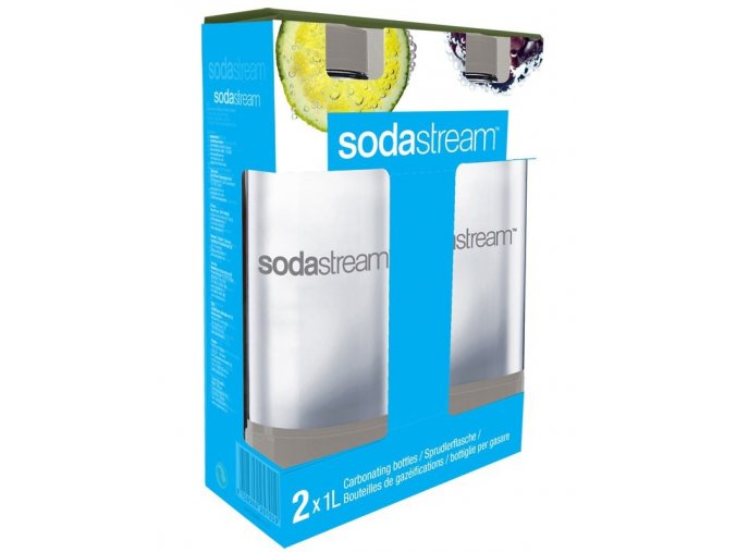 SODASTREAM 1l GREY Duo Pack náhradní praktická plastová láhev na sodu - 2ks