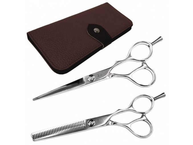 KANSAI Japan SCISSORS LEFT Set kadeřnických nůžek na vlasy pro leváky