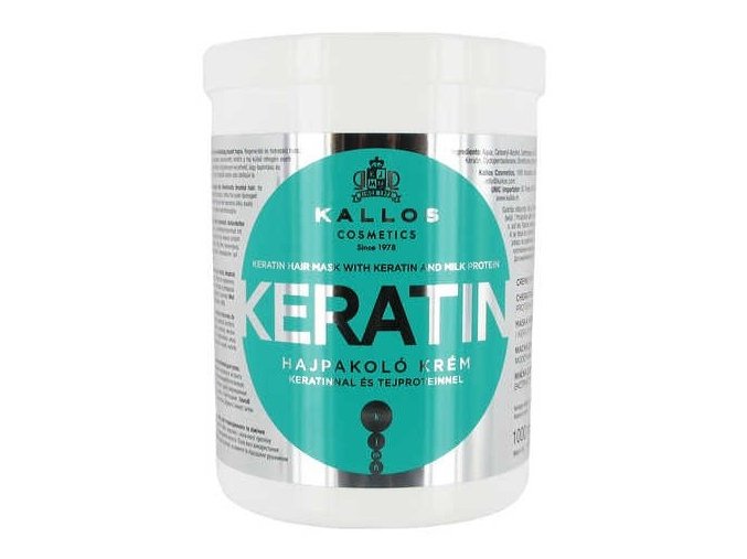 KALLOS KJMN Keratin Hair Mask 1000ml - hydratační keratinová maska na suché vlasy