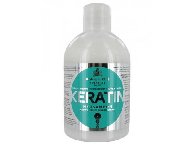 KALLOS KJMN Keratin Shampoo 1000ml - regenerační keratinový šampon na suché vlasy