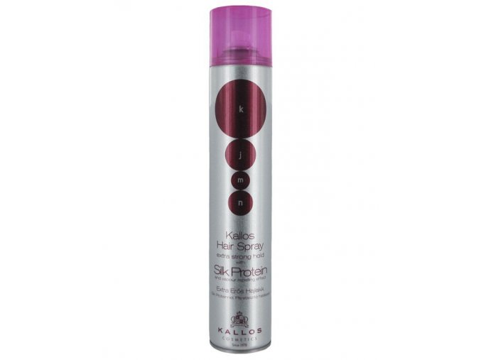 KALLOS KJMN Hair Spray Extra Strong Silk Protein 750ml - velmi silně tužící lak na vlasy