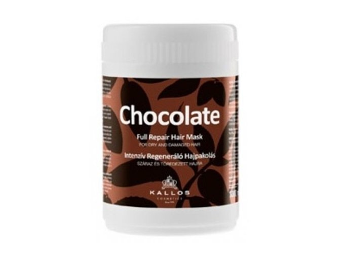 KALLOS Chocolate Repair Mask 1000ml - kúra na suché lámavé vlasy