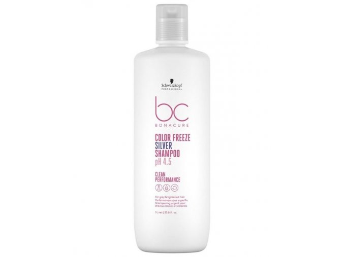 SCHWARZKOPF BC Color Freeze pH 4.5 Silver Shampoo 1000ml - stříbrný šampon na melír vlasy