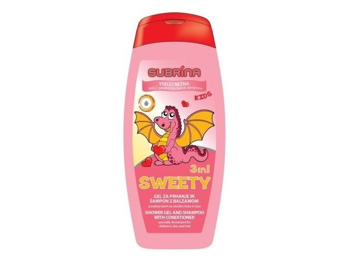 SUBRÍNA For Kids Sweety 3v1 250ml - dětský sprchový šampon s kondicionérem