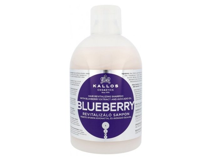 KALLOS KJMN Blueberry Shampoo 1000ml - šampon na chemicky poškozené vlasy