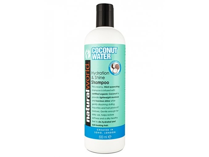 NATURAL WORLD COCONUT WATER Shampoo 500ml - kokosový šampon pro lesk vlasů