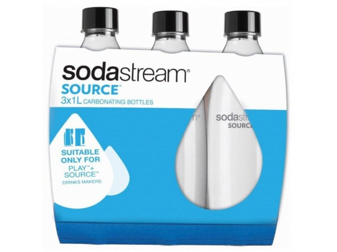 SODASTREAM Source Play Tri-Pack 1l Black náhradní plastové láhve na sodu - 3ks