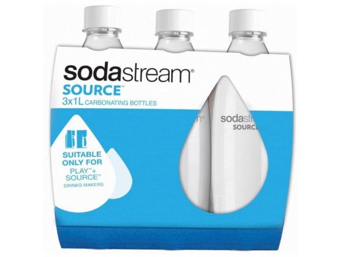 SODASTREAM Source Play Tri-Pack 1l Whitte náhradní plastové láhve na sodu - 3ks