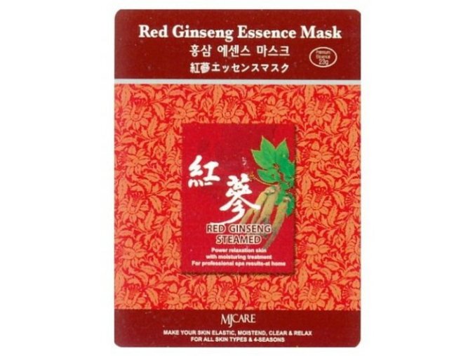 MJ CARE Red Ginseng Červený Žen Šen - luxusní pleťová maska vyhlazující vrásky