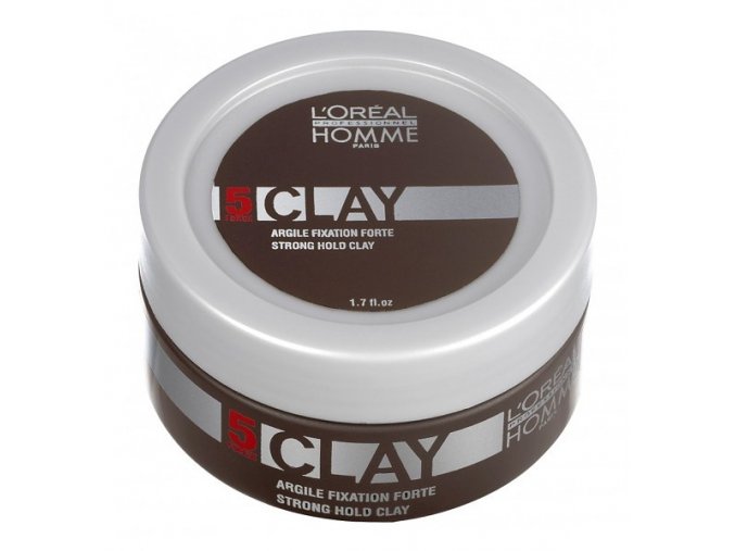 LOREAL Homme Clay 50ml - silně fixační matující hlína pro intenzivní matný efekt