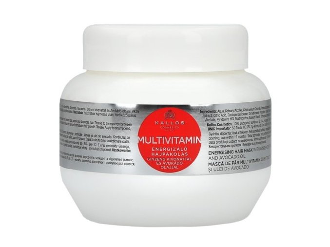 KALLOS KJMN Multivitamin Hair Mask 275ml - posilující maska na suché vlasy