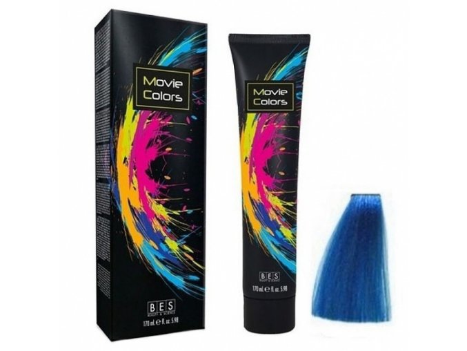 BES Movie Colors Blue - gelová barva na vlasy bez amoniaku 170ml - modrá