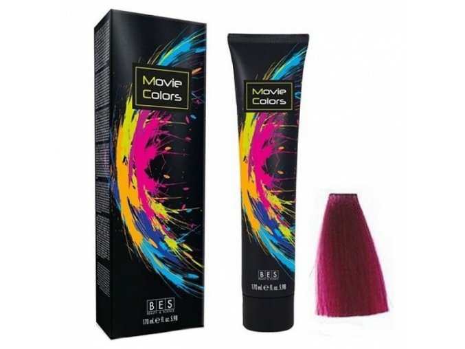 BES Movie Colors Magenta - gelová barva na vlasy bez amoniaku 170ml - fialovo červená