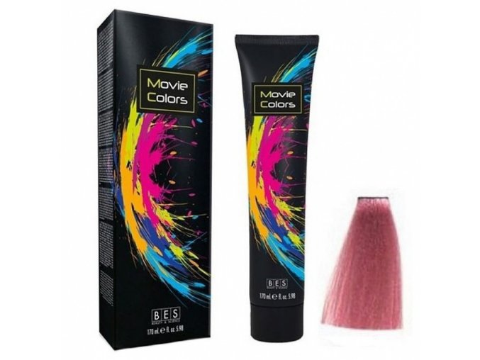 BES Movie Colors Pink - gelová barva na vlasy bez amoniaku 170ml - růžová