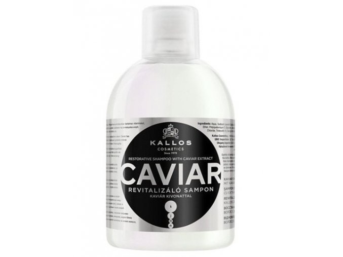 KALLOS KJMN Caviar Shampoo 1000ml - regenerační šampon na poškozené vlasy