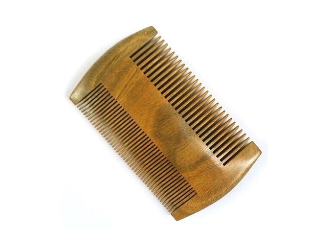 Beard Comb 00786 SandalWood - dvoustranný hřeben na vousy ze santalového dřeva