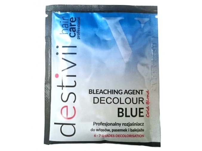 DESTIVII Professional Decolour Blue - melír na vlasy v prášku 40g - zesvětluje o 6-7 tónů